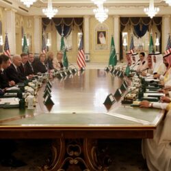 #خادم_الحرمين_الشريفين يلتقي رئيس الولايات المتحدة الأمريكية