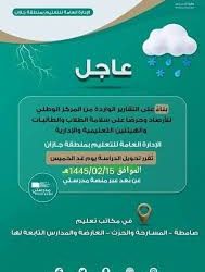 حالة الطقس المتوقعة اليوم الخميس