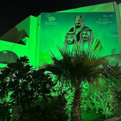 اليوم الوطني / شوارع وميادين جدة تتوشح باللون الأخضر احتفاءً باليوم الوطني الـ93