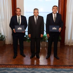 الامين العام لجامعة الدول العربية يستقبل رئيس المنظمة العربية للسياحة والوفد المرافق له بمقر الجامعة العربية بالقاهرة