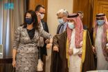 سمو الأمير فيصل بن فرحان يستقبل وزيرة خارجية السويد