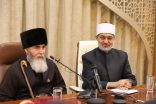 مفتي الجمهورية يبحث مع مفتي الشيشان آفاق التعاون المشترك 