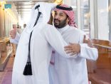 سمو أمير دولة قطر يغادر جدة وسمو ولي العهد في مقدمة مودعيه