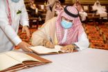 الأمير تركي بن طلال يرعى مراسم توقيع الصلح يبن أسرتي آل جرمان وآل صمعان